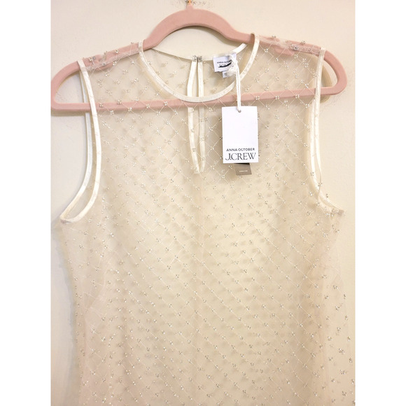NWT J. Crew Collection Anna October© X J.Crew Sheer Beaded Dress Sheath NYE 6 - Picture 6 of 10